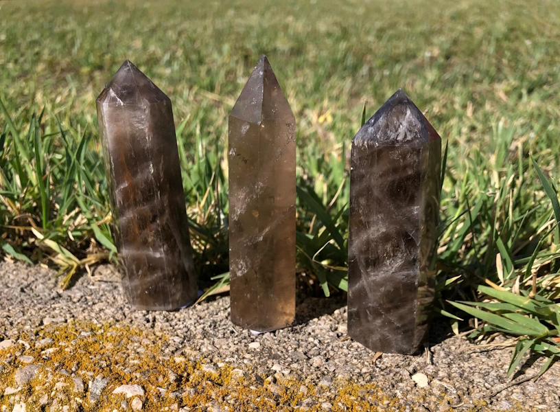 Punta generador Cuarzo Ahumado 7.5 cm Aprox
